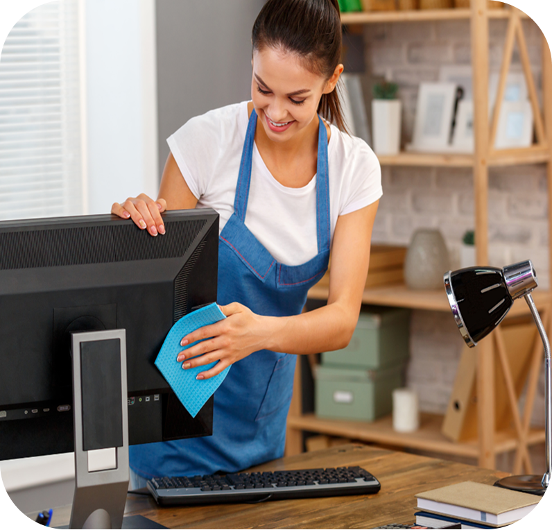 Office cleaning background